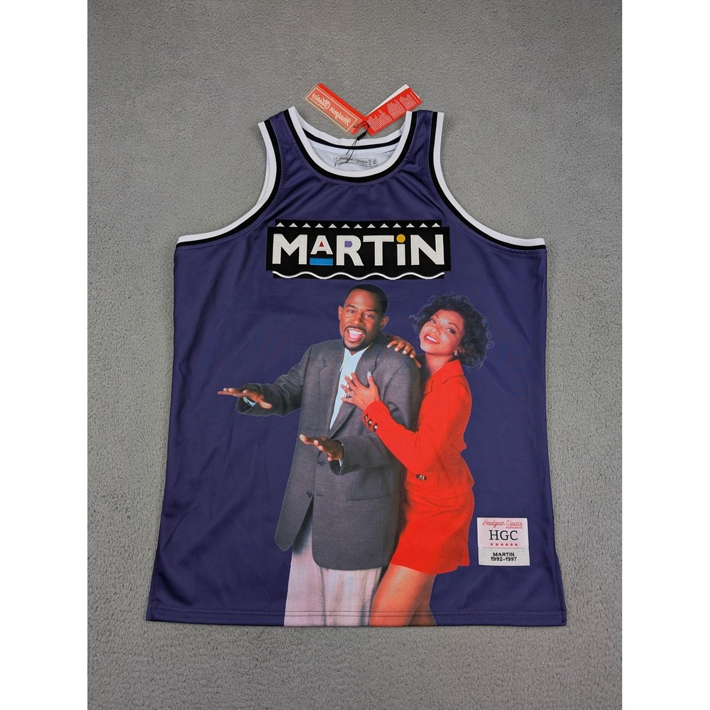 Martin Basketball Jersey Mens 3XL Cast Purple Headgear Classics Marty Mar 23 New